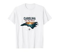 Carolina on My Mind, Amoureux de la Nature au Coucher du Soleil en Caroline du Nord T-Shirt, Homme, Blanc, 3XL