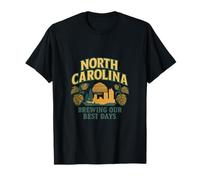 Caroline du Nord Brewing Our Best Days Skyline Design graphique T-Shirt