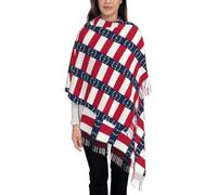 Caroline du Nord Etat Drapeau Imprimé Gland Écharpe Mode Pour Vacances Célébrations Accessoire Hiver Automne Printemps Cadeau