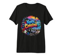 Caroline du Nord, NC Graffiti Art USA T-Shirt Haut de Gamme