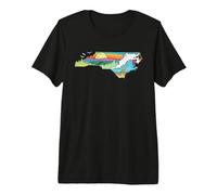 Caroline du Nord Outdoors Retro Nature Lover Graphic T-Shirt Haut de Gamme