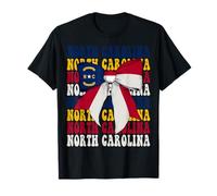 Caroline du Nord US State Coquette Bow Flag T-Shirt