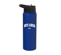 Caroline du Nord USA - Fan de souvenirs de vacances de style universitaire Stainless Steel Insulated Water Bottle
