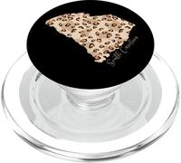Caroline du Sud Léopard Carte Léo État du Sud PopSockets PopGrip pour MagSafe
