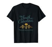 Caroline du Sud Palmettos Punchlines Charleston Bridge Design T-Shirt