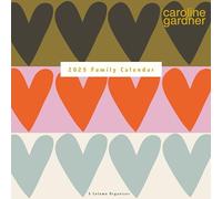Caroline Gardner Calendrier familial carré 2025 Motif cœurs et imprimés mixtes