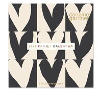 Caroline Gardner Calendrier mural carré 2026 Motif cœurs et imprimés mixtes Portico Designs Ltd