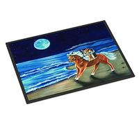Caroline S Treasures 7318jmat Corgi Beach Ride on Cheval en intérieur ou extérieur Tapis, 61 x 91,4 cm, Multicolore