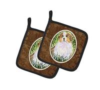 Caroline's Treasures Australian Shepherd SS8844PTHD Paire de maniques en Tissu Multicolore