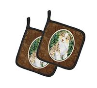 Caroline's Treasures Australian Shepherd SS8847PTHD Paire de maniques en Tissu Multicolore