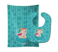 Caroline's Treasures Bavoir pour bébé Motif licorne