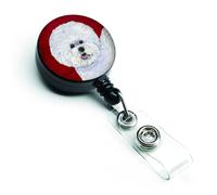 ""Caroline's Treasures Bichon Frise Porte-badge r tractable ou porte-carte d'identit avec clip multicolore (SS6038BR)""