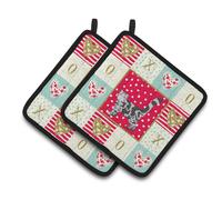 Caroline's Treasures CK5618PTHD Foldex Exotic Fold #1 Cat Love Paire de maniques multicolores