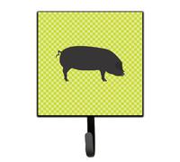 ""Caroline's Treasures Devon Grand crochet mural vert cochon noir Petit multicolore""