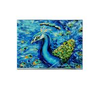 ""Caroline's Treasures MW1166PLMT Set de table en tissu Peacock Straight Up In Blue Multicolore""