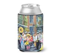 "Caroline's Treasures MW1328CC French Quarter Frolic Porte-canette ou porte-bouteille pour boissons froides Multicolore"