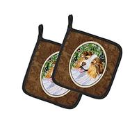 Caroline's Treasures Paire de maniques SS8819PTHD Berger Australien en Tissu, Multicolore