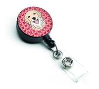 Caroline's Treasures Porte-badge r tractable Golden Retriever Hearts multicolore (BB5275BR)