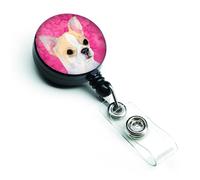 ""Caroline's Treasures Porte-badge r tractable ou porte-carte d'identit Golden Retriever avec clip multicolore (SS4749-PK-BR)""