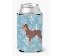 "Caroline's Treasures Porte-bouteille ou canette pour chien Australian Kelpie en flocon de neige d'hiver BB3529CC Porte-bouteille multicolore"
