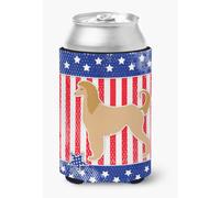 "Caroline's Treasures Porte-canette ou porte-bouteille en forme de chien afghan patriotique américain BB3306CC Porte-canette multicolore"