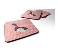 ""Caroline's Treasures Rouen Duck Pink Check Dessous de verre d coratifs 3,5 Multicolore""