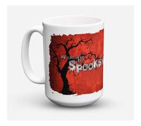""Caroline's Treasures SB3008CM15 Tasse caf en c ramique pour micro-ondes Bienvenue Spooks Ville Halloween 15 oz Multicolore""