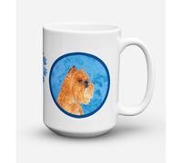 ""Caroline's Treasures SS4770-BU-CM15 Tasse caf en c ramique pour micro-ondes Griffon de Bruxelles 15 oz Multicolore""