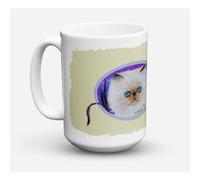 ""Caroline's Treasures SS8020CM15 Tasse caf en c ramique pour chat allant au lave-vaisselle et au micro-ondes 15 oz Multicolore""