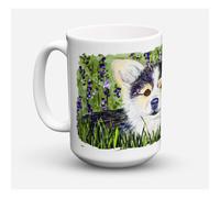 ""Caroline's Treasures SS8824CM15 Tasse caf en c ramique Chihuahua lavable au lave-vaisselle et au micro-ondes 15 oz Multicolore""