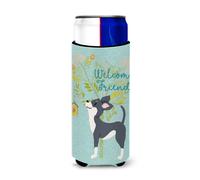 Caroline's Treasures Welcome Friends Chihuahua noir et blanc, porte-canette d coratif multicolore.
