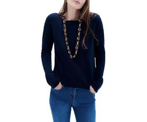 Caroll 232K-MZOAN Cachemire Pull-Over, Marine, XS Femme