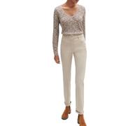 CAROLL Pantalon Droit 7/8ème avec ceinture montée beige 34