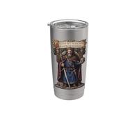 Carolus Rex Francorum Motif trône du roi médiéval Gobelet isotherme en acier inoxydable double paroi