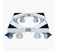 CarolynDesign Pied de machine à laver, base mobile multifonctionnelle réglable avec 4 x 2 roulettes pivotantes verrouillables et 8 pieds solides (standard (2,4 m + 4 x 2 roulettes + 4 x 1 barre)