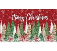 CAROMIO Paillasson décoratif de Noël - Tapis de Noël lavable et antidérapant pour entrée intérieure et extérieure - 40 x 60 cm