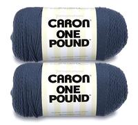 Caron Cape Cod Lot de 2 pelotes de fil bleu 454 g - Acrylique - 4 moyens (peignés) - 800 m - Tricot/Crochet