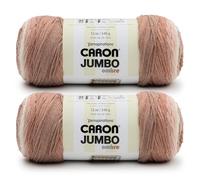 Caron CAR Jumbo Ombre Sépia Lot de 2 paquets de 340 g - 100% acrylique - #4 peignée (moyenne) - 500 m - Tricot/crochet
