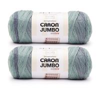 Caron CAR Lot de 2 paquets de fil à eau blanc ombré Jumbo - 340 g - 100% acrylique - #4 peigné (moyen) - 500 m - Tricot/crochet