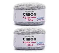 Caron Colorama Halo Cake TIN and TAN Lot de 2 pelotes de fil à tricoter de 226,79 g, 71 % acrylique, 18 % nylon, 11 % polyester, #5 volumineux, 55 m, pour tricot, crochet et travaux manuels