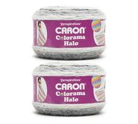 Caron Colorama Halo Stripe - Lot de 2 pelotes de fil de 400 m de long et 227 g 71% acrylique, 18% nylon, 11% polyester