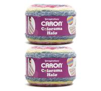 Caron Colorama Halo Stripe Lot de 2 pelotes de fil hortensia 71% acrylique, 18% nylon, 11% polyester 450 m