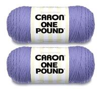 Caron Lot de 2 paquets de 454 g de fil bleu lavande - Acrylique - 4 moyens (peignés) - 800 m - Tricot/crochet