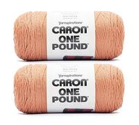 Caron Lot de 2 pelotes de fil de 1 livre, brique délavée