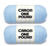 Caron Pelote de fil 100 g, bleu ciel 2 pièces