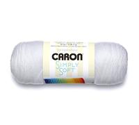 Caron Pelote de fils à tricoter douce, 170 g/Pelote de 28 m, 6 oz, Blanc