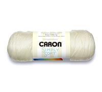 Caron Pelote de fils à tricoter douce, 170 g/Pelote de 28 m, 6 oz, Blanc cassé