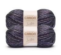 Caron Simply Me Luster Amethyst Lot de 2 paquets de 170 g - 65% nylon, 35% acrylique - #4 peigné (moyen) - 300 m - Tricot/Crochet