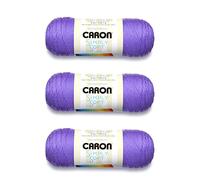Caron Simply Soft Grape Brites Lot de 3 paquets de 170 g - Acrylique - 4 moyens (peignés) - 300 m - Tricot/Crochet