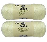 Caron Simply Soft Lot de 2 balles 170g chaque balle Blanc